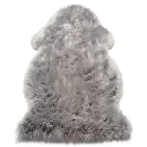 Image of Asiatic Carpets Sheepskin Hand Finished Rug Single Silver - 60 x 90cm