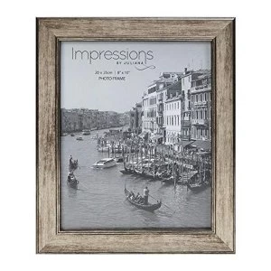 image of 8" x 10" - Impressions Tarnished Pewter Look Photo Frame