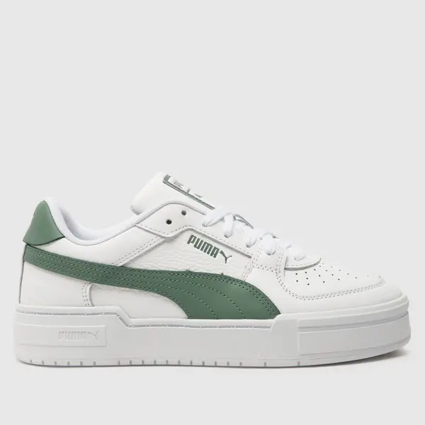 Image of PUMA ca pro classic trainers in white & green White & Green UK 3 (EU 35½)