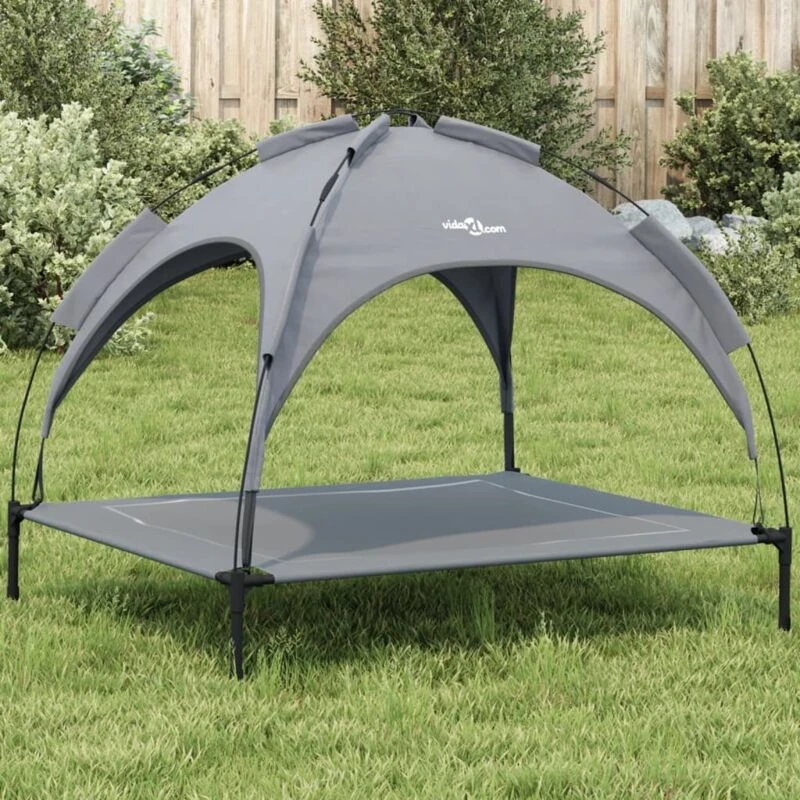 Image of VIDAXL Vidaxl - Dog Bed with Canopy Anthracite Oxford Fabric and Steel 172599