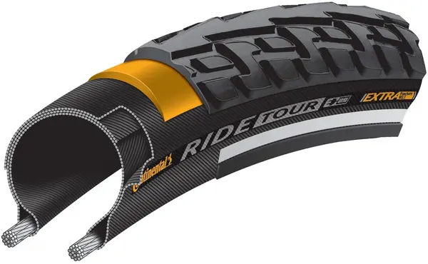 Image of Continental Ride Tour Tyre Wire Bead 20 Black