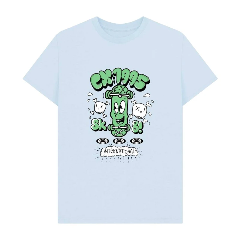 Image of Extreme Mens Cotton T-Shirt in Light Blue Size: Small Light Blue Male S