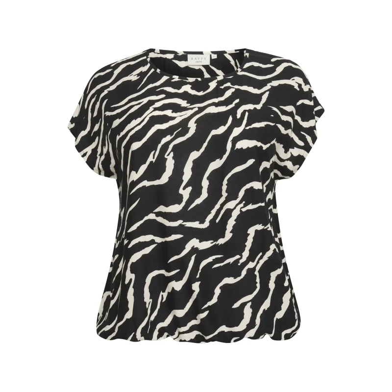 Image of KAFFE Curve Womens blouse KAFFE Curve Sonna Stanley Noir Female 52