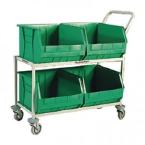 Image of Slingsby Green Mobile Storage Trolley cw 4 Bins 321296