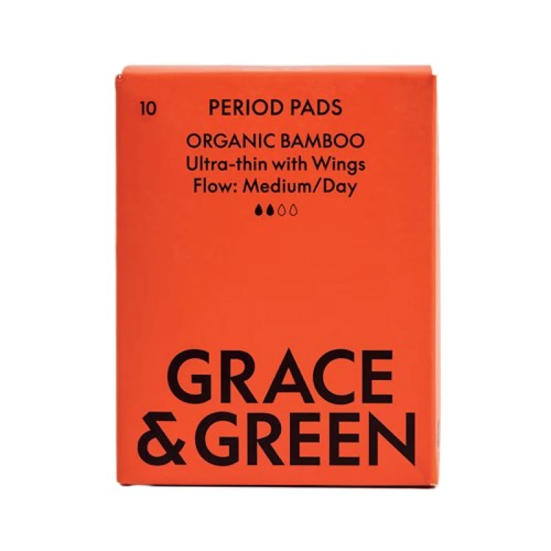 Image of Grace and Green Organic Bamboo Day Pads (10 Pack) GG_BAM_DAY_04