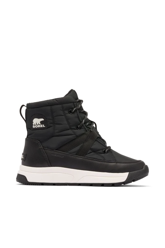 Image of Sorel Womens WHITNEY III MID BOOT BLACK, SEA SALT in Black Size: 5 Black Female 5