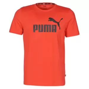 image of Puma ESSENTIAL TEE mens T shirt in Red - Sizes S