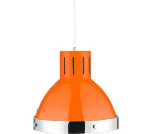 Image of INTERIORS by Premier Pendant Ceiling Light - Orange & Chrome