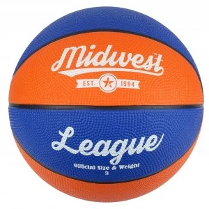 Image of Midwest League Basketball Blue/Orange Size 3