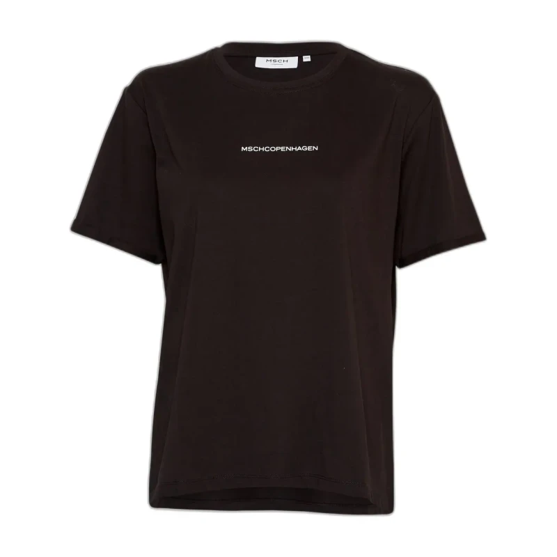 Image of moss copenhagen Womens logo T-Shirt Moss Copenhagen Terina Organic Noir Female L/XL