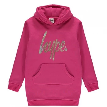 image of Hype Holo Hoodie Junior Girls - Pink/Silver