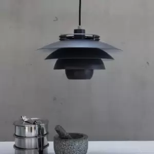 Image of Ejka Dome Pendant Ceiling Light Dark Grey