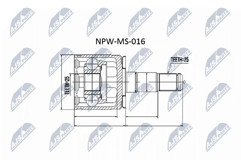 Image of NTY CV joint kit NTY NPW-MS-016