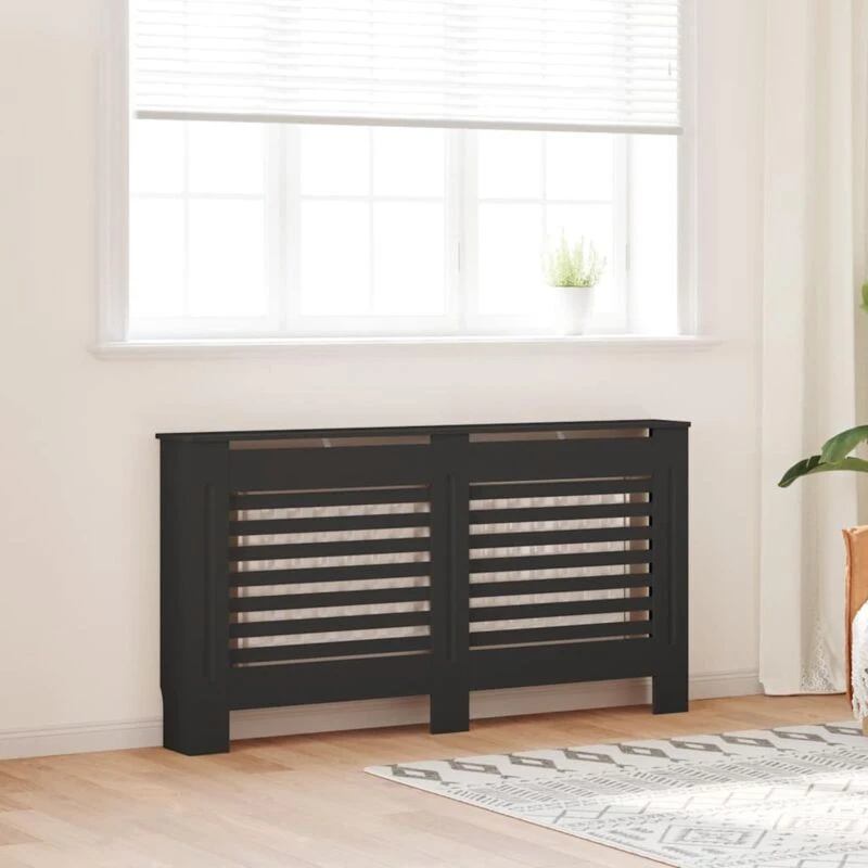 Image of VIDAXL Radiator Cover Black 152x19x81.5cm mdf Vidaxl 8719883835303