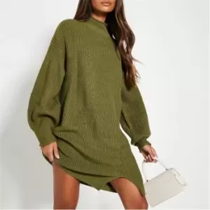 Image of I Saw It First High Neck Balloon Sleeve - Green