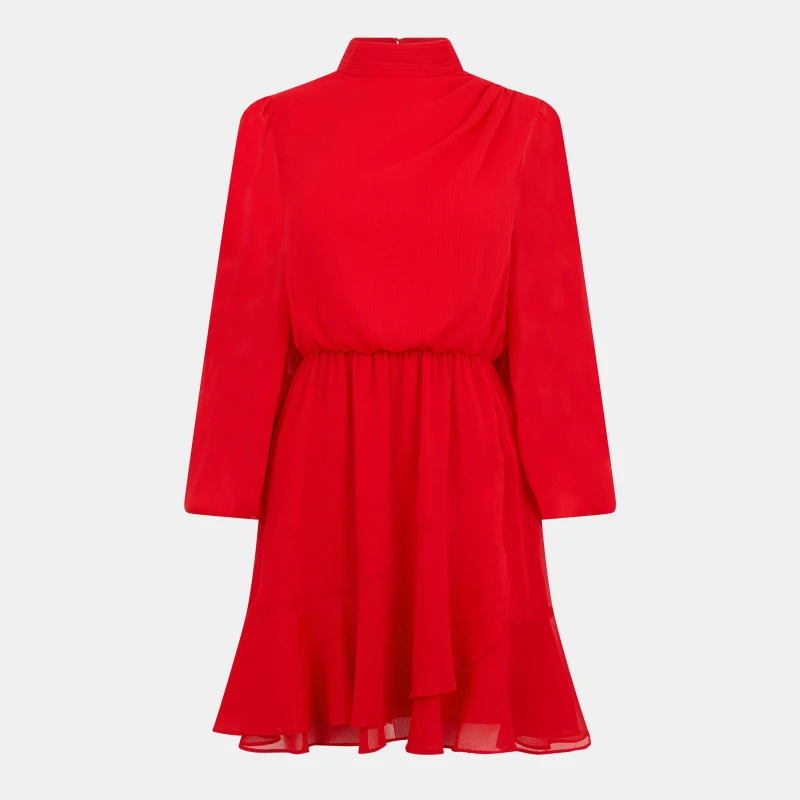 Image of Ted Baker Womens Woven Mini Dress Red female 10 (S)
