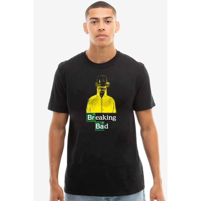 Image of Breaking Bad Men Breaking Bad Walter Mens T-Shirt Black Size: Small Black S Male 5052777756449