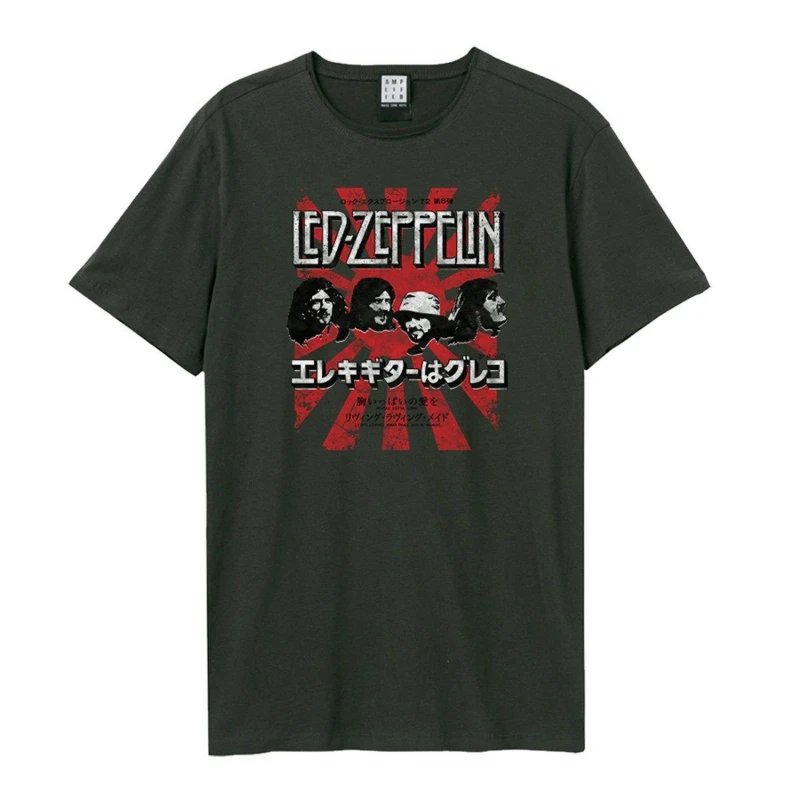 Image of Amplified Amplified Men Burst LED Zeppelin T-Shirt in Charcoal Size: X-Small Charcoal XS Male 5063238009530