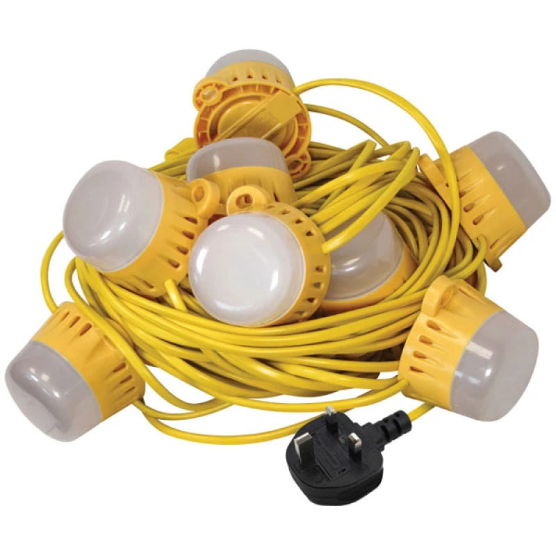 Image of FAITHFULL Faithfull Festoon Lights 10 LED Bulbs 110V 22m Power Plus FPPSLFESTL22 HI-22LED-B