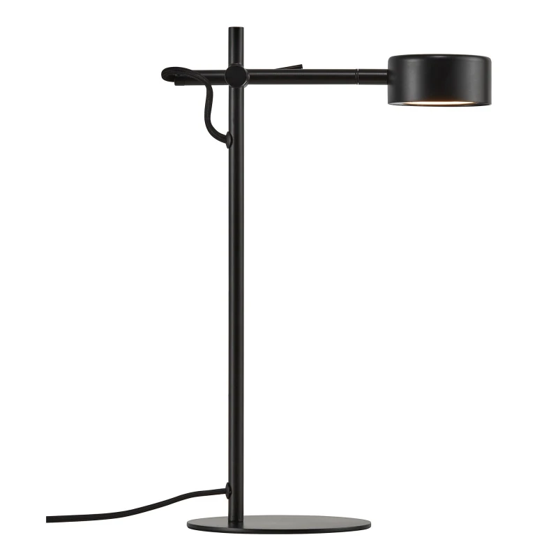 Image of Nordlux Clyde Table Lamp Black Metal Livingroom LED Switch 2700k Black Unisex