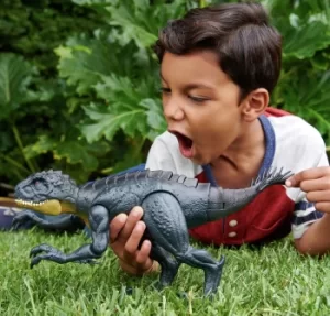 image of Jurassic World Slash 'N Battle Scorpios Rex Dinosaur Toy