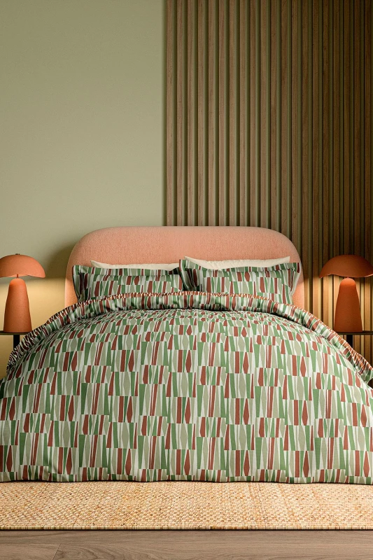 Image of Scion 'Saku' Cotton Duvet Cover Set Size: Super King Multicolor Unisex Super King