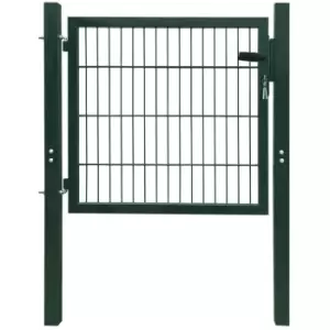 image of 2D Fence Gate (Single) Green 106 x 130cm Vidaxl Green