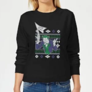Image of DC Joker Womens Christmas Sweatshirt - Black