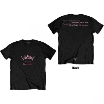 Image of BlackPink - The Album - Crown Unisex Large T-Shirt - Black