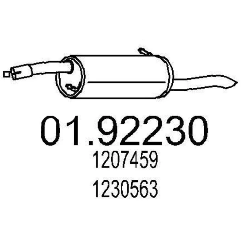 Image of MTS 01.92230 Rear silencer End Silencer (3437)