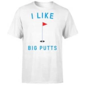 Image of I Like Big Putts T-Shirt - White - 3XL