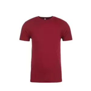 Image of Next Level Adults Unisex Suede Feel Crew Neck T-Shirt (L) (Cardinal Red)