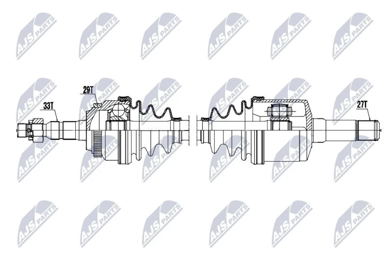Image of NTY NPW-PL-187 Drive shaft Front Axle Right Drive Shaft (13)