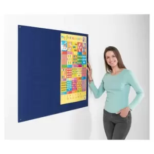 Image of Metroplan Eco-Colour Frameless Flame Resistant Noticeboard 900 x 1200mm, Blue
