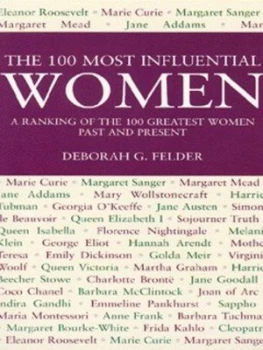 Image of The 100 Most Influential Women by Deborah Felder Paperback