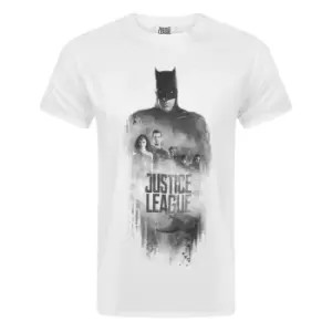 Image of Justice League Mens Character Line Up T-Shirt (XL) (White)