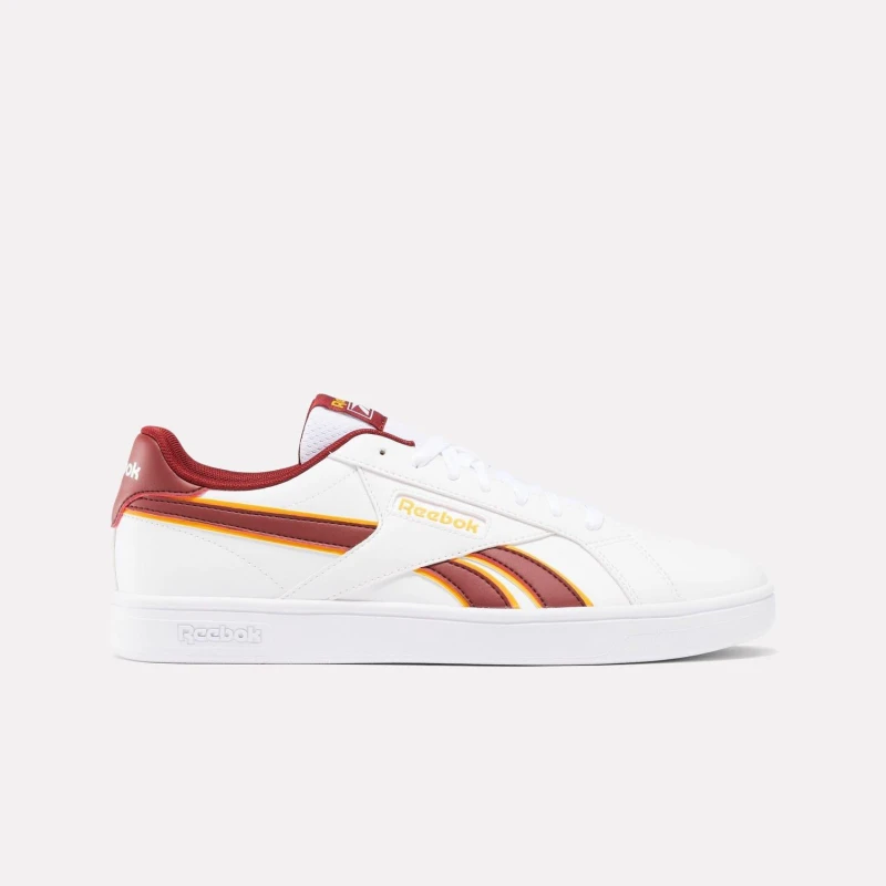 Image of Reebok Court Retro Trainers White Red male UK 4