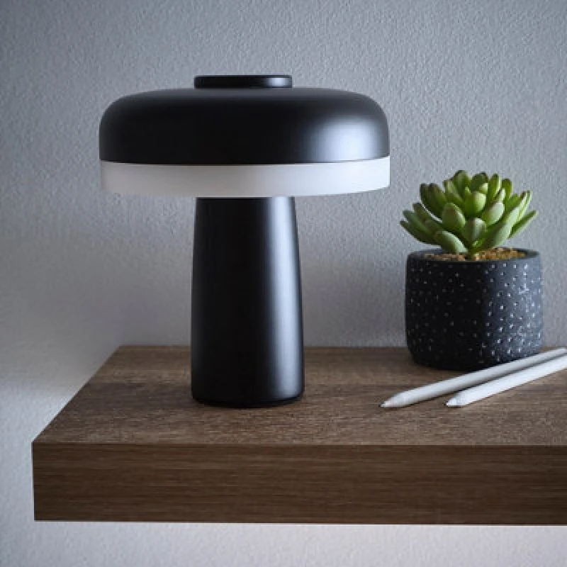Image of K Living Lyon Black Rechargeable LED Table Lamp Black unisex One Size