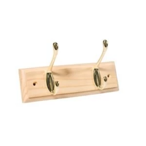 image of BQ Brass effect pine Hook rail H15mm W70mm L228mm