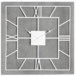 Williston Grey Square Wall Clock