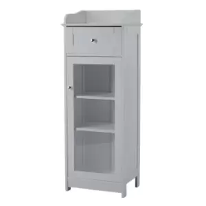 image of Alaska Glass Front Storage Unit Grey