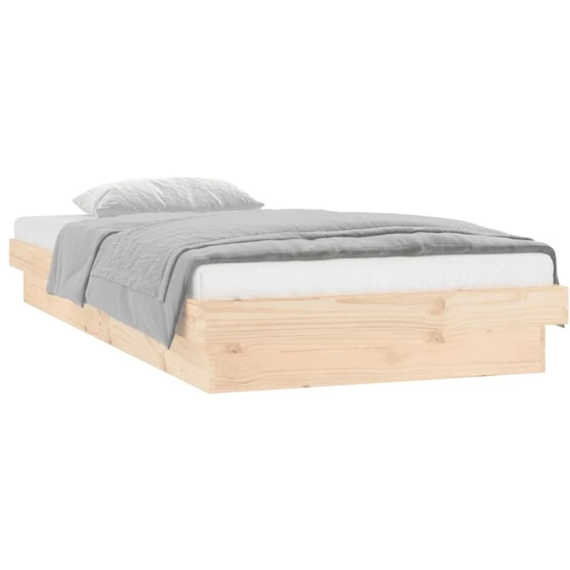 Image of VIDAXL LED Bed Frame without Mattress 90x200cm Solid Wood Vidaxl 8720287071457