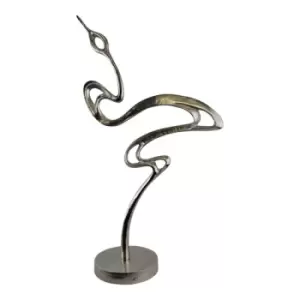 Image of Silver Metal Heron Ornament Standing