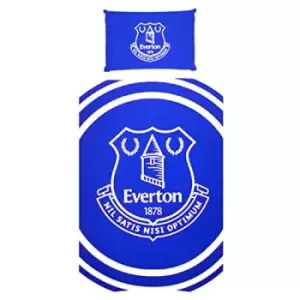 image of Everton FC Pulse Single Duvet Cover And Pillow Case Set (One Size) (Blue)