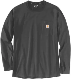 Image of Carhartt Force Flex Pocket Longsleeve Shirt, grey, Size L, grey, Size L