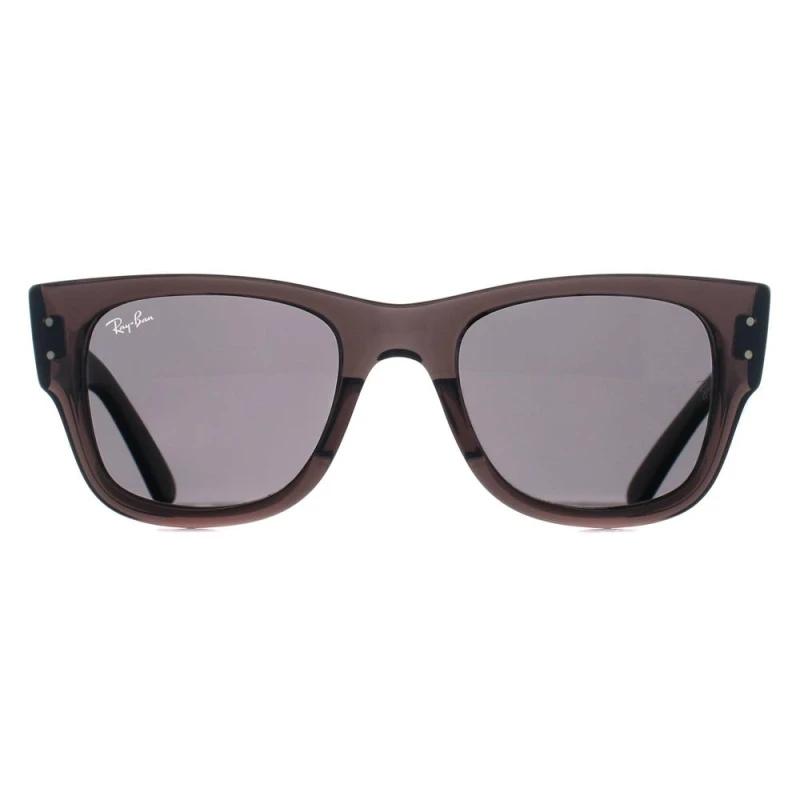Image of Ray-Ban Ray-Ban Square Transparent Black Dark Grey RB0840S Mega Wayfarer Black One Size Unisex 8056262098363