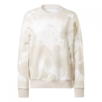 image of Reebok Meet You There AOP Tie Dye Crew Sweater Womens - Stucco