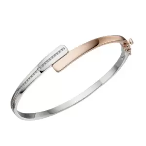 Image of Sterling Silver Rose Gold Bangel