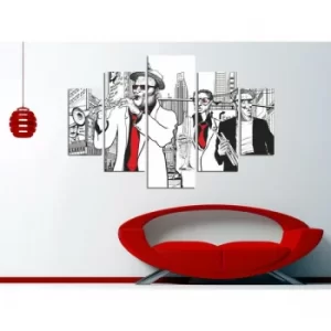 Image of ST072 Multicolor Decorative MDF Painting (5 Pieces)