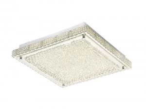 Image of Flush Ceiling 21W 2100lm LED 4000K Stainless Steel, Crystal